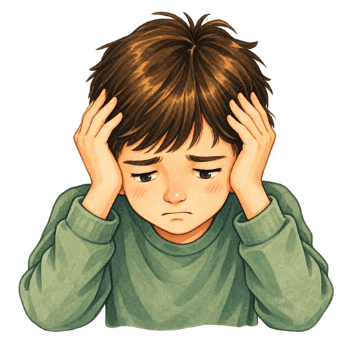 petit garçon triste